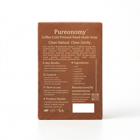 Pureonomy Coffee Grounds & Shea Butter Soap