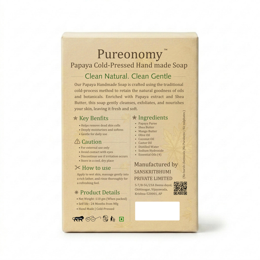 Pureonomy Papaya & Shea Butter Soap