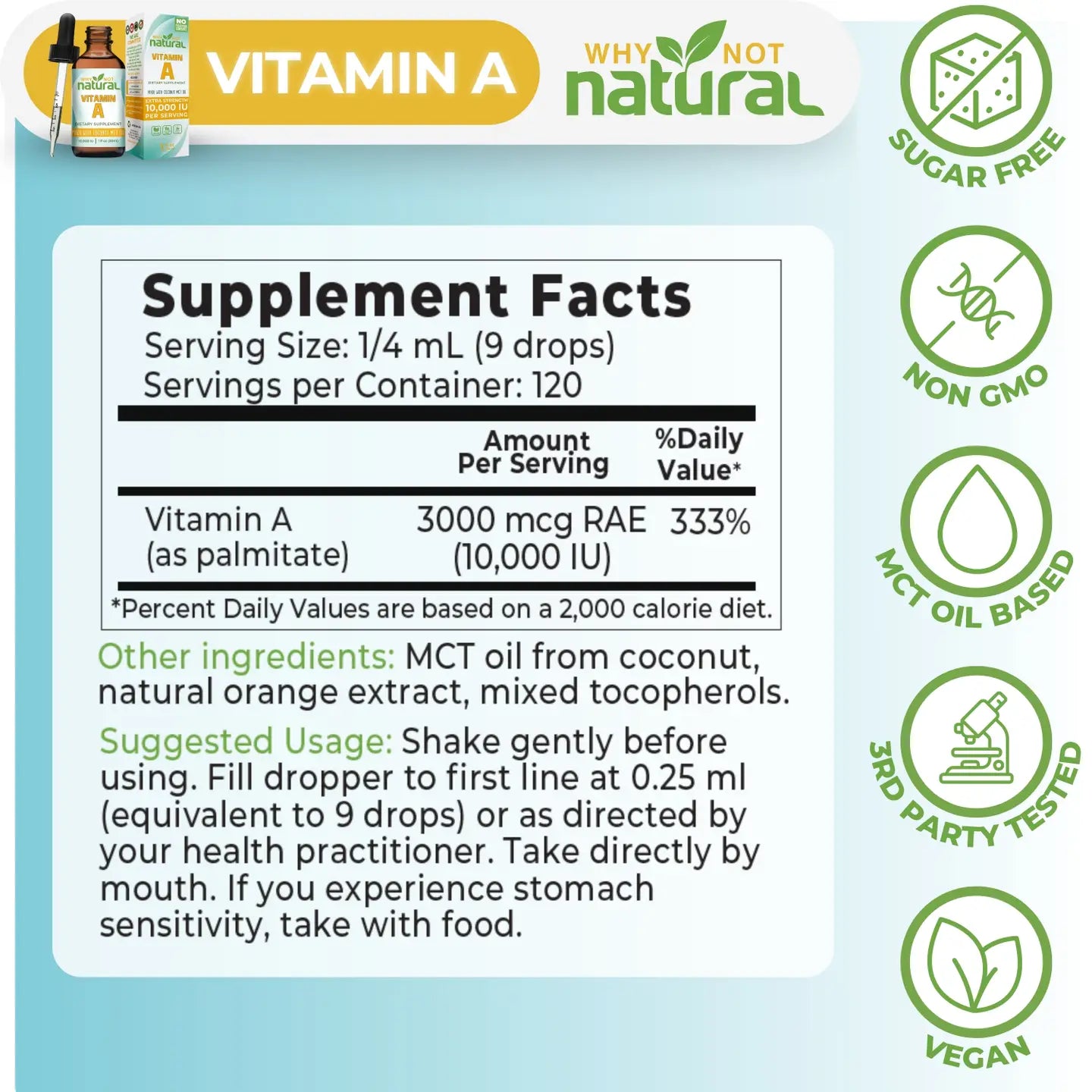 Liquid Vitamin A:Support Skin, Eyes, Immunity & Hair 1fl oz