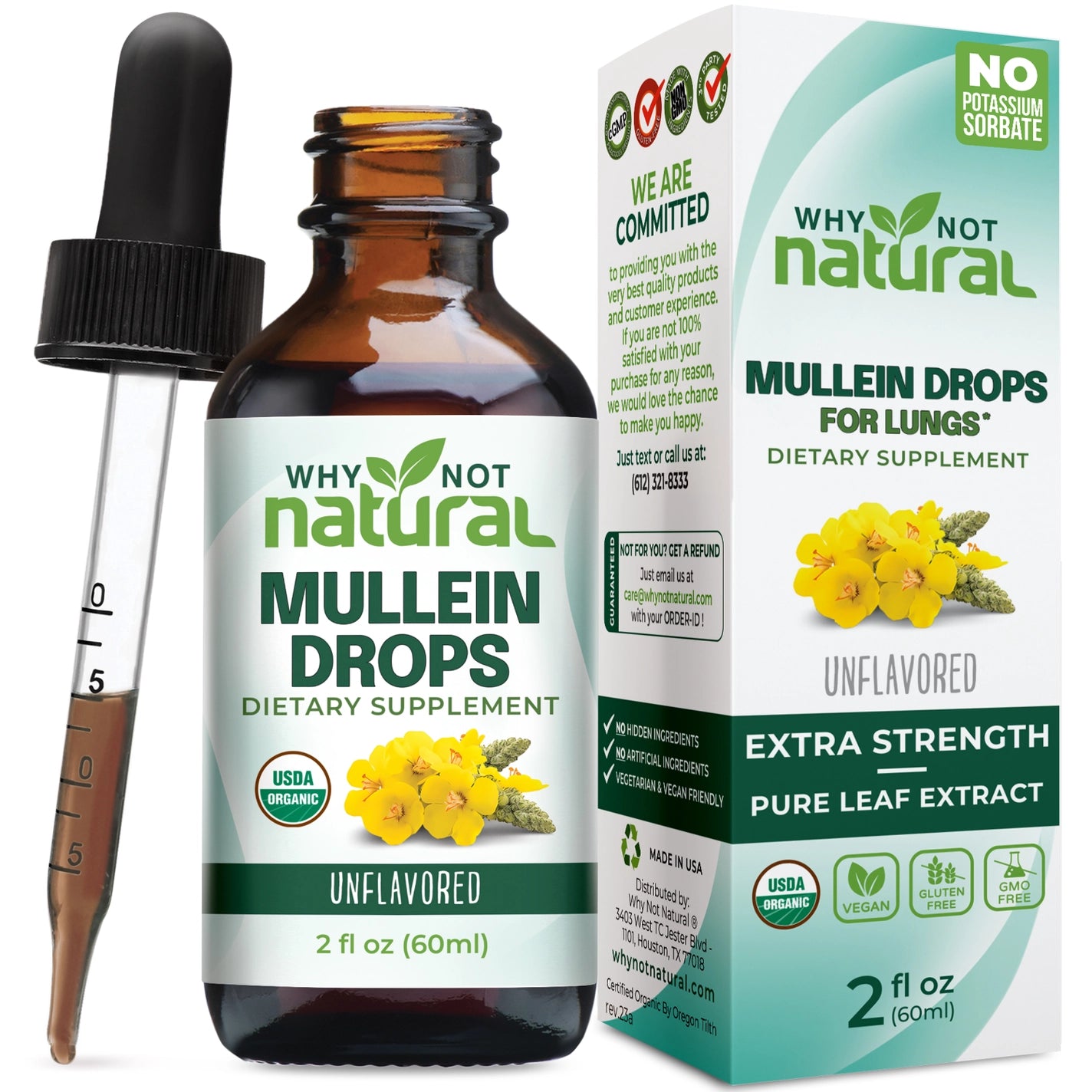 Organic Mullein Drops For Lungs