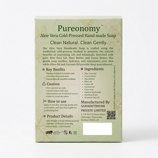 Pureonomy Aloe Vera & Cocoa Butter Soap