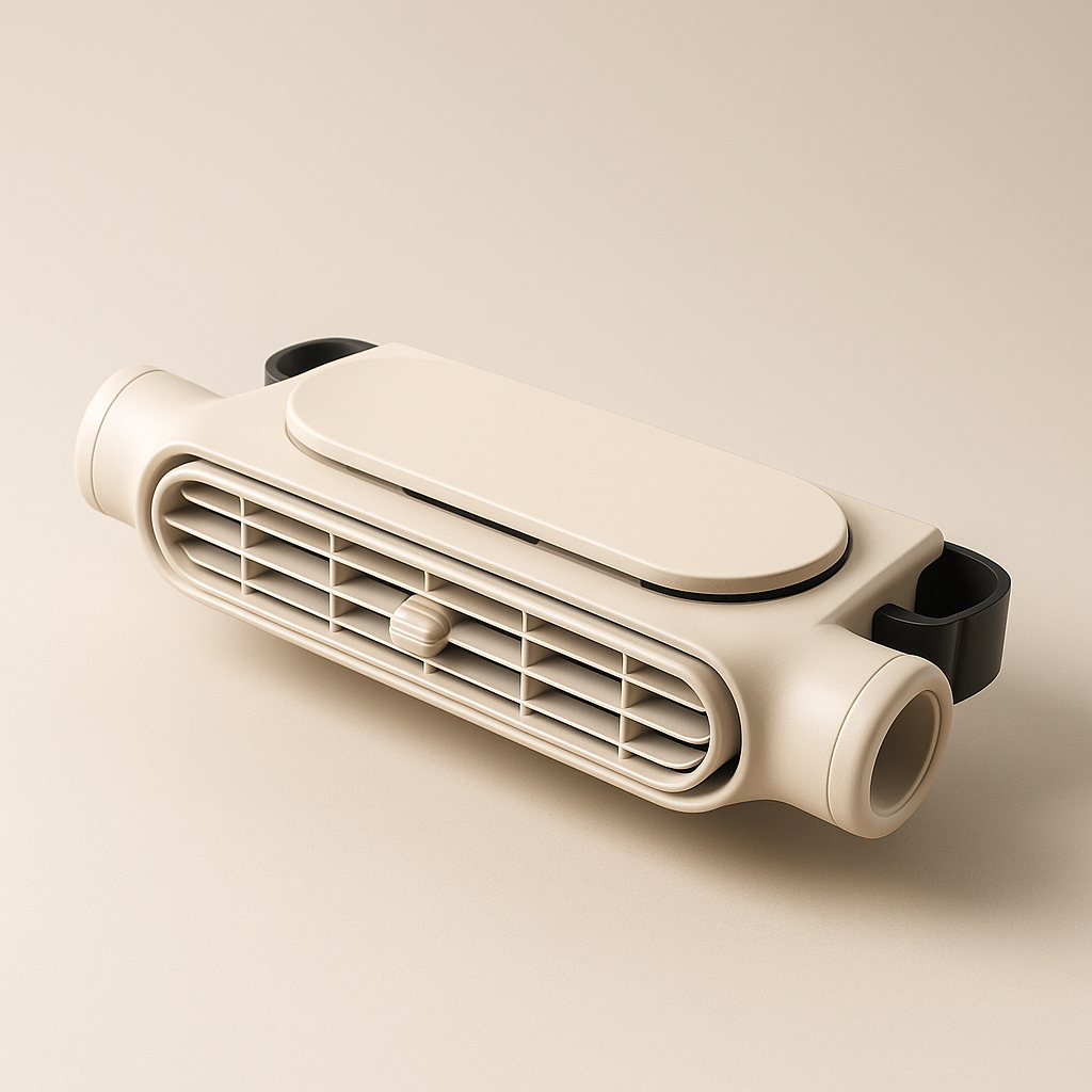 Car Headrest Cooling Fan – 3-Speed Adjustable Rear Seat Air Cooler