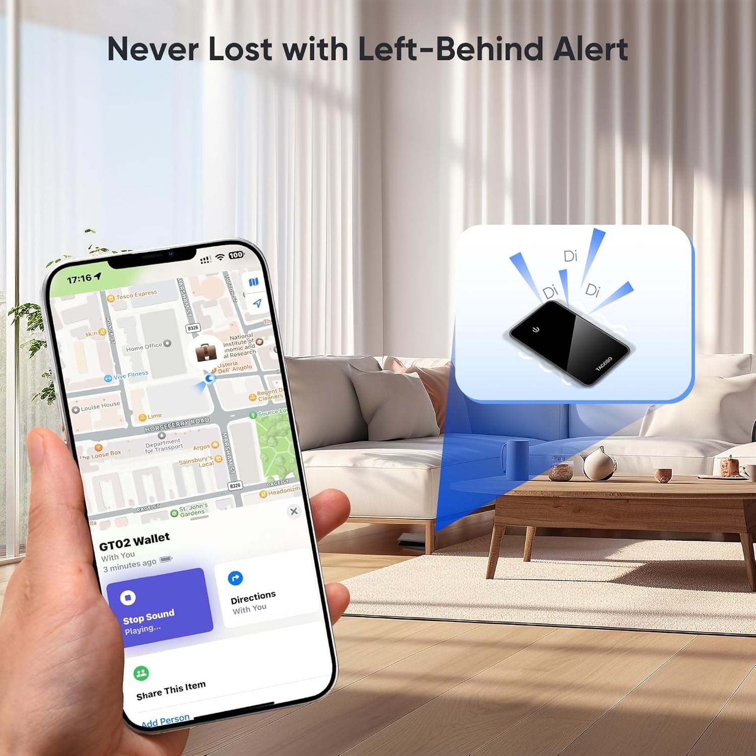 Mfi Certified Wallet-Tracker-Card-2 Pack, Ultra Slim Blutooth Tracker Card for Wallet-Finder-Tracker Tag Work with Apple Find My (Ios Only) IPX6 Waterproof, 2-Year Battery Life - Black