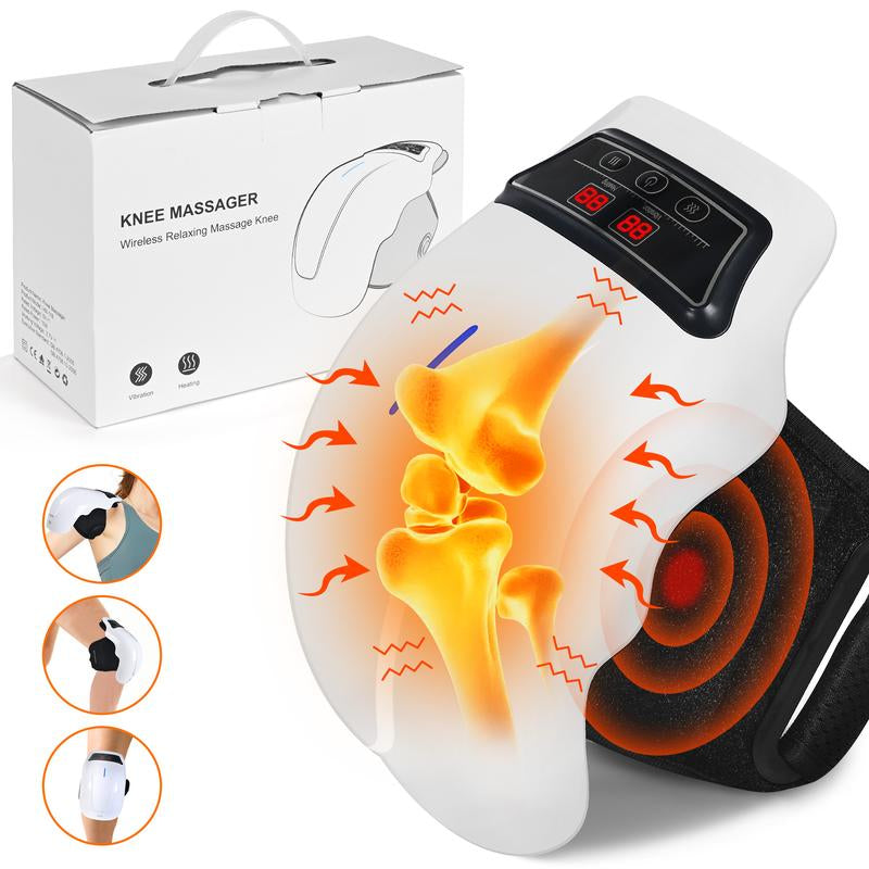 Heated Knee & Leg Massager – Anyask Vibration Pain Relief Wrap with LED Display, Adjustable Fit, Perfect Gift for Him or Her
