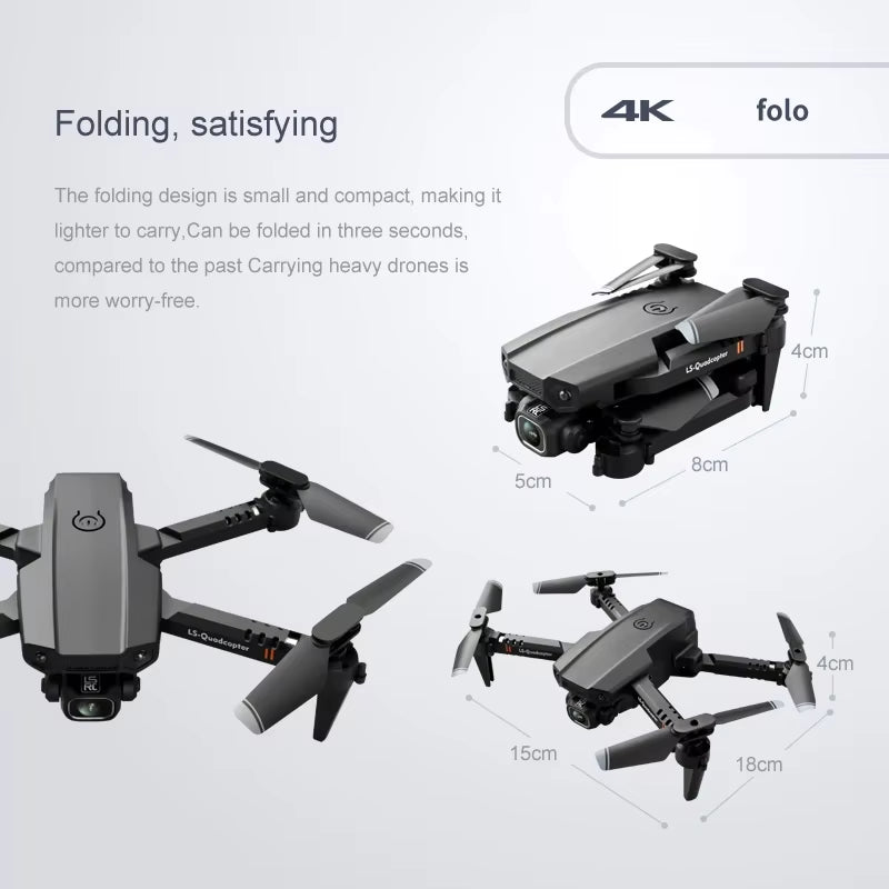 2024 New XT6 Mini Drone 4K 1080P HD Camera Wifi Fpv Air Pressure Altitude Hold Foldable Quadcopter RC Dron Kid Toy Boys Gifts