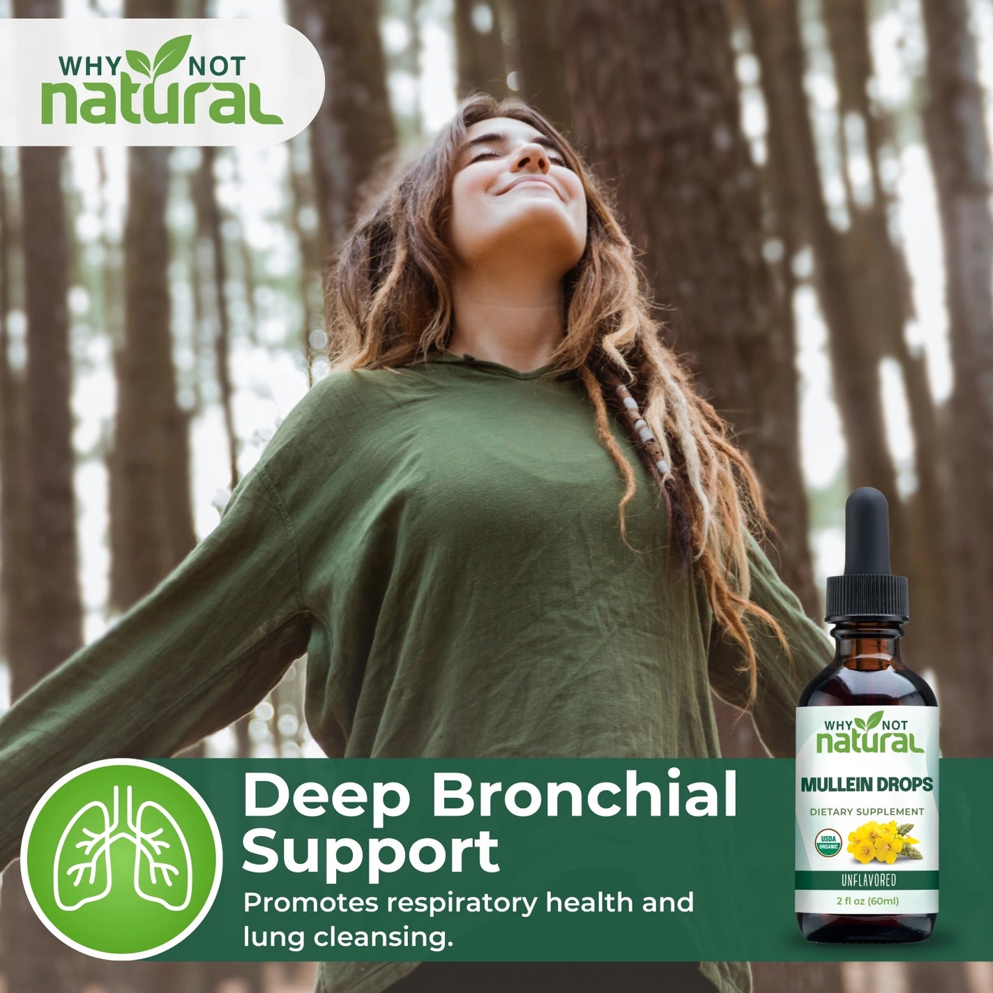 Organic Mullein Drops For Lungs