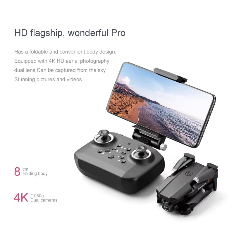 2024 New XT6 Mini Drone 4K 1080P HD Camera Wifi Fpv Air Pressure Altitude Hold Foldable Quadcopter RC Dron Kid Toy Boys Gifts